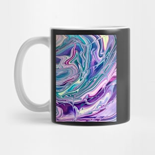 Peacock Feather - Abstract Acrylic Pour Mug